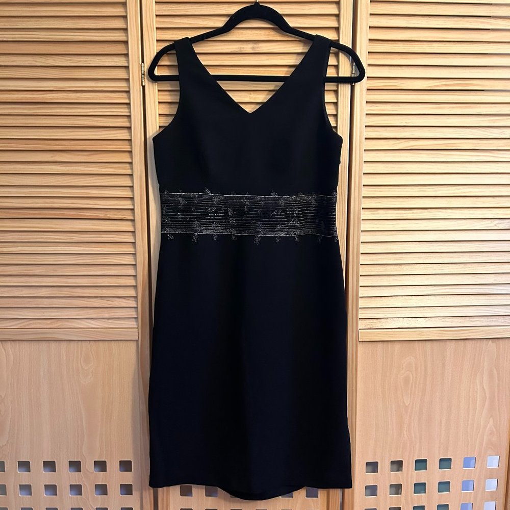 Black & Silver Casual Corner Dress